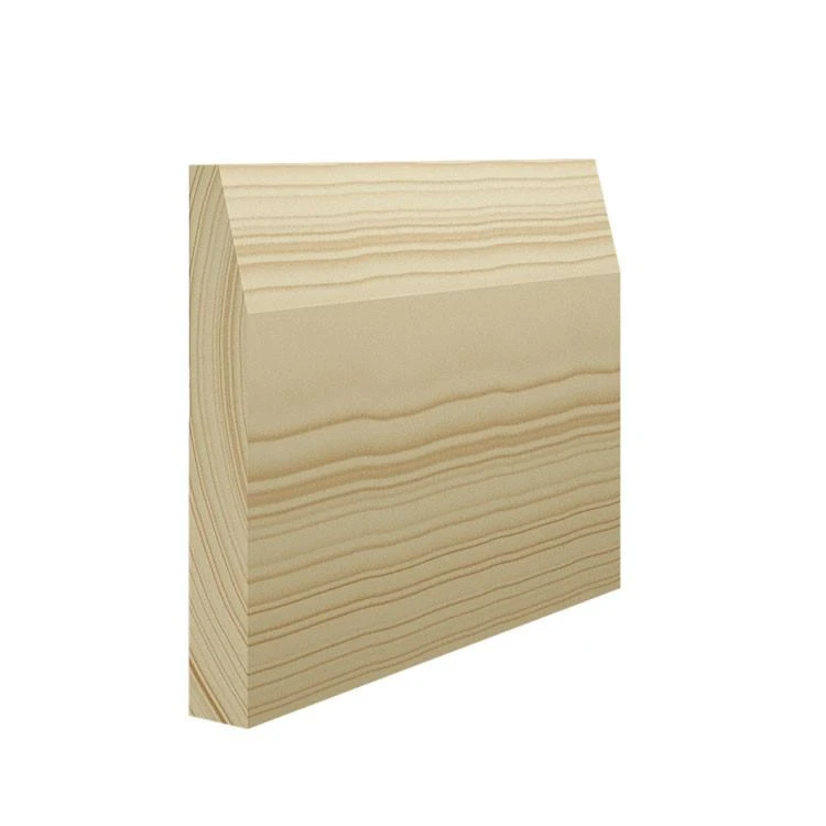 Chamfered skirting board profile, a flat angled cut across the top corner