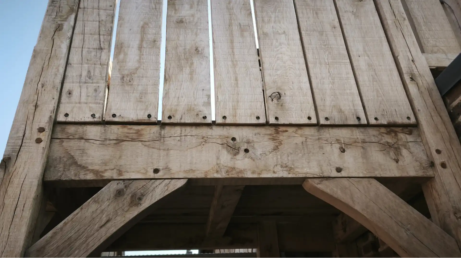 Solid oak staircase landing and framing at The Counting House, Pontefract